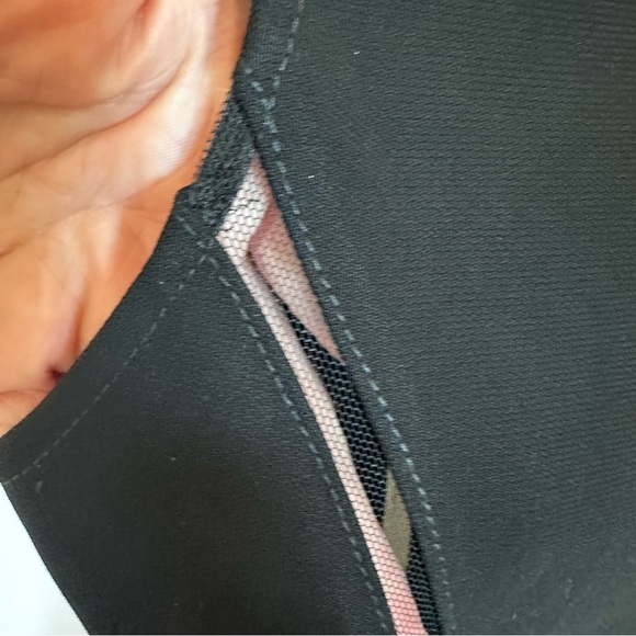 Replika Women’s Black Asymmetrical Lagenlook Style Blouse Mesh Cutout Detail 36 - Picture 6 of 8